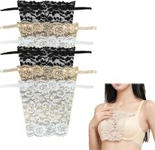 6 Pieces Lace Clip-on Mock Camisole Bra, Insert Overlay Modesty Panels