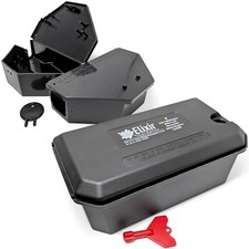 Rodent Traps with Locking Tamper Proof Lids | Rat & Mice Bait Station Boxes
