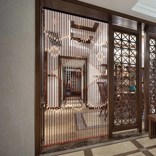 Lines wooden beaded door - 31,