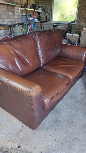 Brown leather and half - leather,