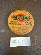 Vintage Zubes For Throat & Chest Tablets Circular Tin F W Hampshire & Co Derby
