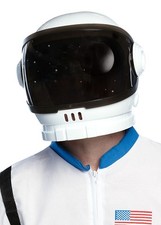 Adult Size Deluxe White Space Man Astronaut Helmet with Visor Alien Fancy Dress