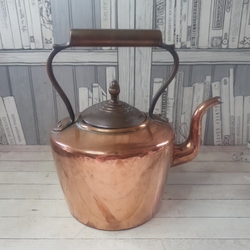 Antique copper brass kettle - antique,