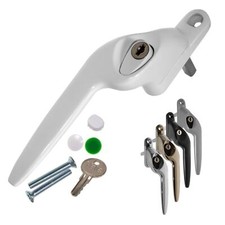 Yale UPVC Window Handle Cranked Double Glazing Universal Key Locking Left Right