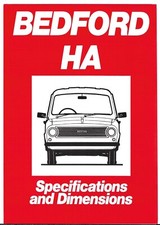 Bedford HA Van Specifications
