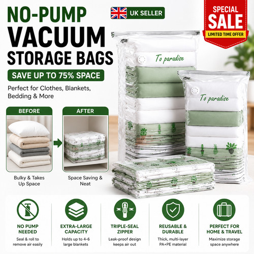 Pump vacuum storage - no‑pump,