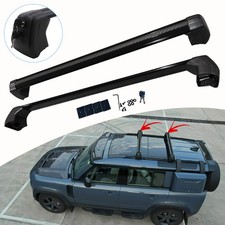 FOR LAND ROVER DEFENDER 110 L663 ROOF RAIL RACK CROSS BARS BLACK ANTI THEFT 20+