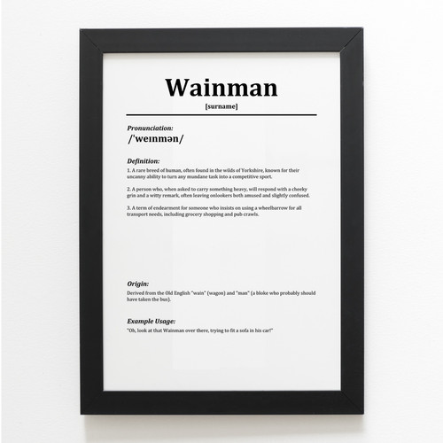 Print wainman funny - a4,