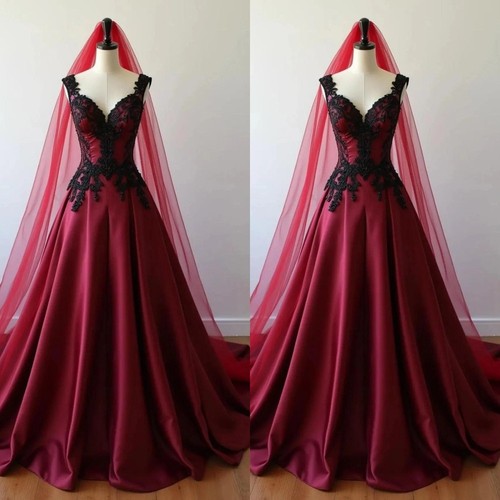 Gothic wedding dresses black - gothic,