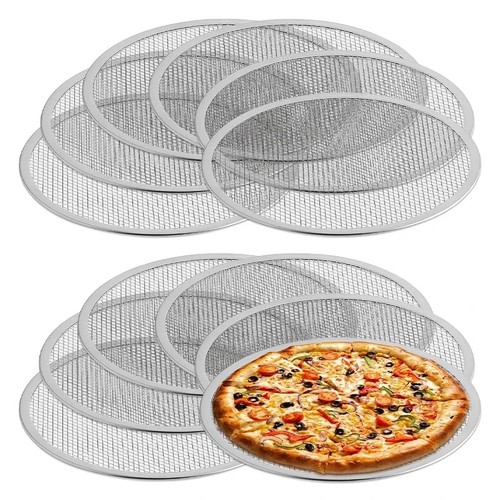 Round aluminium pizza pan - pizza, with