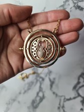Time Turner Harry Potter Rotating Spin Hourglass Pendant Hermione Necklace