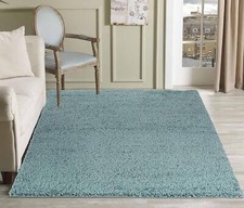 Area Rug, Serdim Rugs Living Room Shaggy Area Rugs Duck Egg Blue, 120x170cm