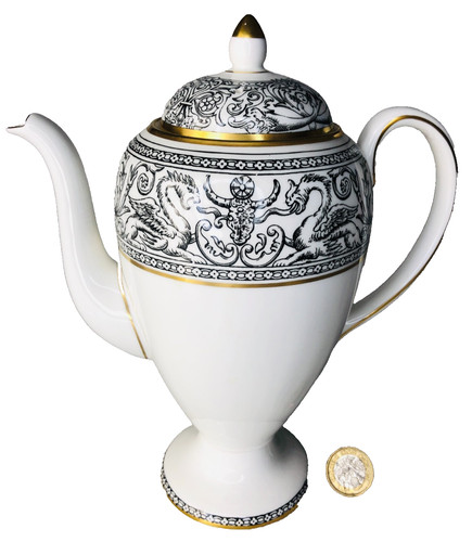Porcelain coffee pot wedgwood - porcelain,