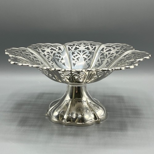 Antique silver plated pedestal - silver,