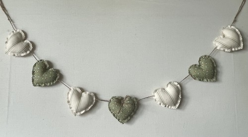 Heart garland bunting green - heart,