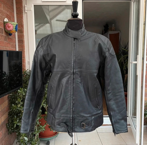 Vintage black heavy leather - black,