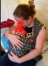 Kokadi grey stars baby sling / wrap size 6