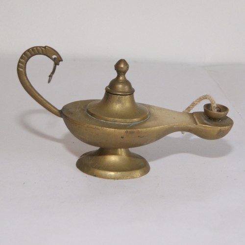 Vintage brass aladdin genie - aladdin,
