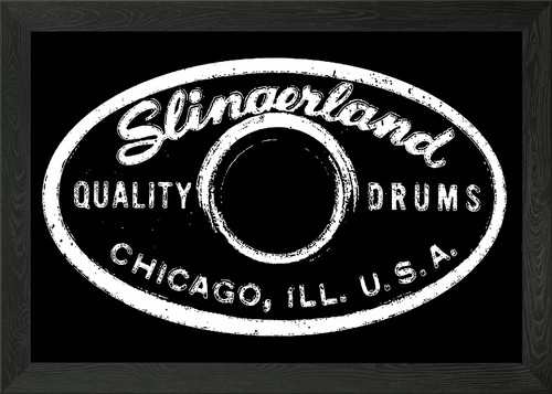 Slingerland drums framed wall - drums,