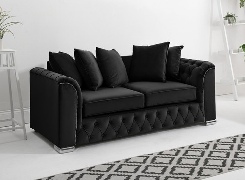 Plush velvet sofa - plush, set