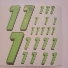 Lime Green red/blk  #1's