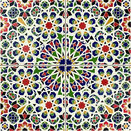 Moroccan tiles 20x20 colorful - moroccan,