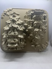 Nordic Ware Williams Sonoma Cast Aluminum Holiday Christmas Tree Cake Pan Mold