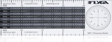 Flight Diversion Ruler (Nautical Mile Navigation Plotter) - for PPL(A), LAPL