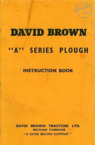 David brown plough - david, series