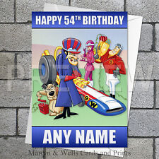 Wacky Races birthday card. 5x7