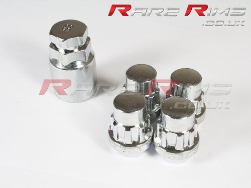 Chrome locking wheel nuts - 4,