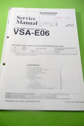 Service manual instruction for - service,