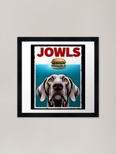 Funny Weimaraner and Hamburger