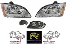 SET 2 FARO FANALE PROIETTORE ANTERIORE H7 H1 PER FORD FOCUS MK2 04-07 CROMATO