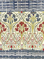 2 TIFFANY JEWEL ART NOUVEAU STYLE ARTISAN BOLSTER CUSHION COVERS BED BENCH SOFA