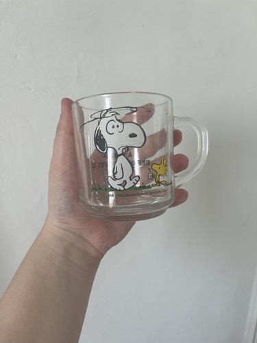 Snoopy vintage arcoroc - vintage, glass