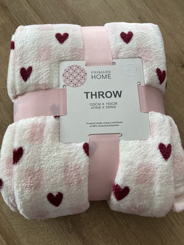 Heart gingham blanket throw - heart,