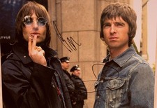 Liam & Noel Gallagher Hand Signed 16x12 Photo Oasis + Verified COA Proof NEW IN