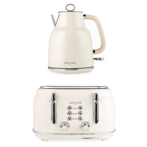 Salter cream retro kettle - cream,