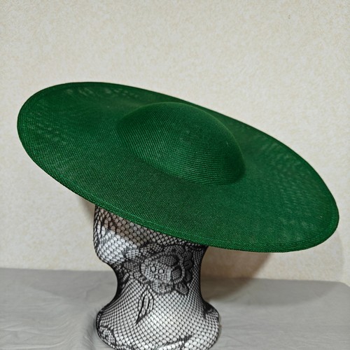 Green large fascinator - green,