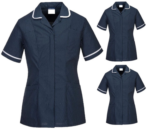 Healthcare navy polka - healthcare,