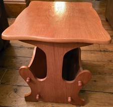 wood magazine rack side table