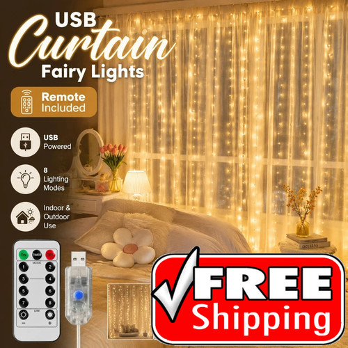 Led christmas curtain fairy - curtain,