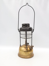 Brass Tilley Lamp Featuring 171 Pyrex Glass 35cm Tall