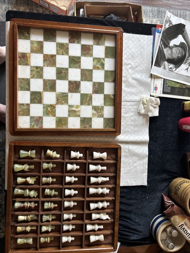 Vintage marble chess - marble, with
