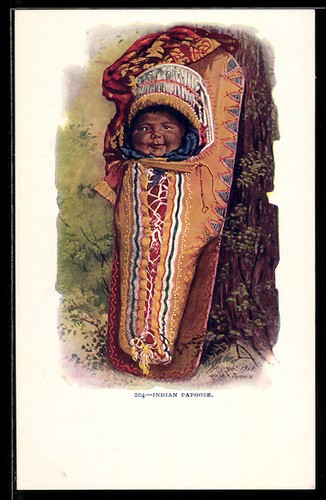 Postcard indian papoose - postcard,