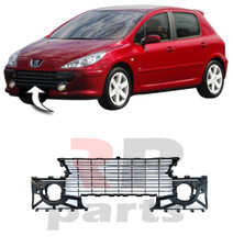  FOR PEUGEOT 307 2005-2007 NEW FRONT BUMPER CENTER GRILLE WITH CHROME TRIMS