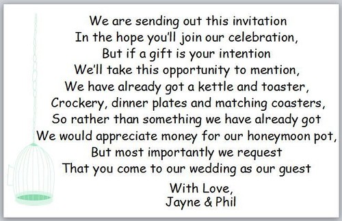 Wedding poem cards requesting - wedding,