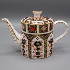 READ - Royal Crown Derby Old Imari Teapot w/ Lid - FREE USA SHIPPING