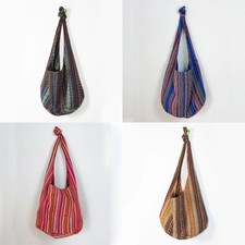 Canvas Ethnic Boho Handbag Women Sling Crossbody Purse Shoulder Purse Hippie Bag